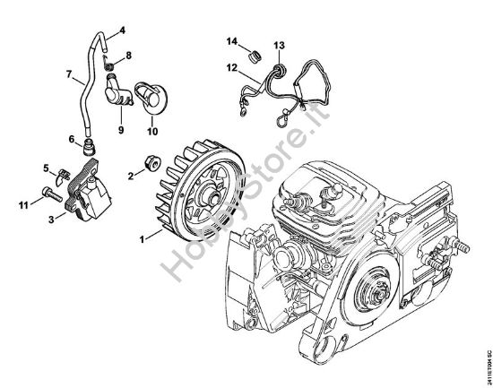 Impianto di accesione, Fascio di cavi GS 461 GS 461 brand Stihl